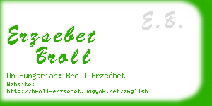 erzsebet broll business card